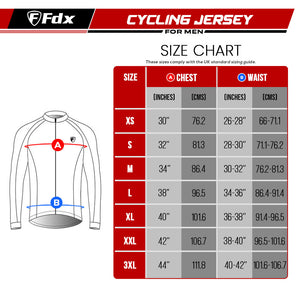 Fdx Transition Blue Men's & Boy's Long Sleeve Winter Cycling Jersey