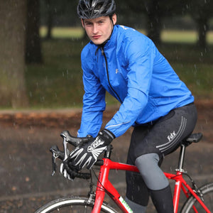 Fdx Black & White Full Finger Cycling Gloves for Winter MTB Road Bike Reflective Thermal & Touch Screen - Zesto