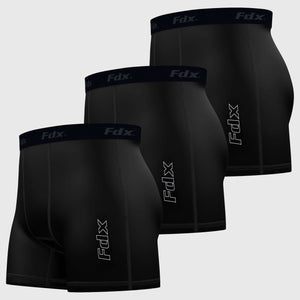 Fdx A5 Black Men's & Boy's Boxer Shorts Pack Of 3