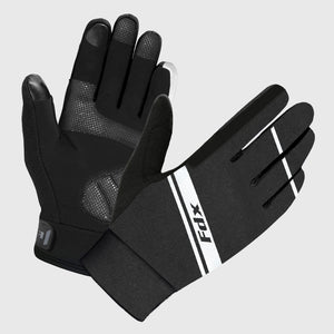 FDX Full Finger Winter Cycling & Waterproof Gloves Aqua Gel padded, Velcro Strap, Silicon Gripper, Anti Slip, Reflective Details, Long Cuffs best for MTB, Road Cycling, Running & Hiking - UK
