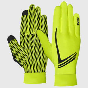 FDX Aero Yellow Full Finger Winter Cycling Gloves Gel padded Silicon Gripper Anti Slip Reflective Details Long Cuffs UK