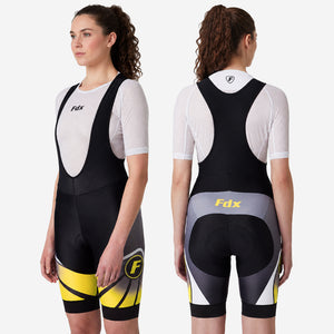 Fdx Signature Yellow Women's & Girl's Padded Summer Cycling Bib Shorts