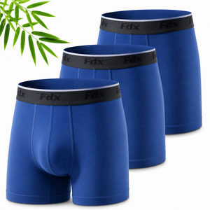 Men,s Bamboo Boxer Shorts Pack of 3 Navy Blue