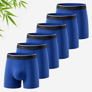 Men,s Bamboo Boxer Shorts Pack of 6 Navy Blue