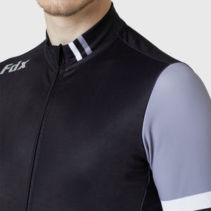 Fdx Mens Black & Grey Full Sleeve Cycling Jersey for Winter Roubaix Thermal Fleece Road Bike Wear Top Full Zipper, Pockets & Hi-viz Reflectors - Limited Edition