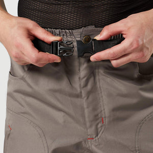 FDX Men’s Gray MTB Cycling Shorts - Lightweight, Breathable, Quick Dry Mountain Bike Shorts with Adjustable belt, Zipper Pockets for Outdoor Sports