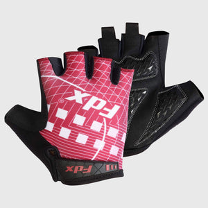 Fdx Black & Red Short Finger Cycling Gloves for Summer MTB Road Bike fingerless, anti slip & Breathable - Classic II