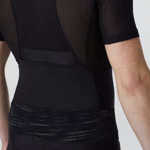 Fdx Mens Black & Blue Short Sleeve Cycling Jersey & Gel Padded Bib Shorts Best Summer Road Bike Wear Light Weight, Hi visibility Reflectors & Pockets - Velos