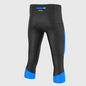 Men’s Black & Blue 3/4 Cycling Shorts 3D Gel Padded road bike shorts - Breathable Quick Dry comfortable bike shorts, lightweight summer shorts for riding
