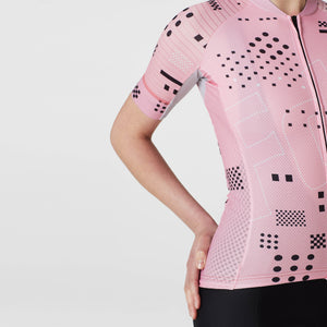 FDX Tea Pink Women Half Sleeve Hot Season Cycling Jersey Quick Dry & Breathable Skin friendly Lightweight Summer Shirt Reflective Strips Secure Pockets Sport & Outdoor - All Day