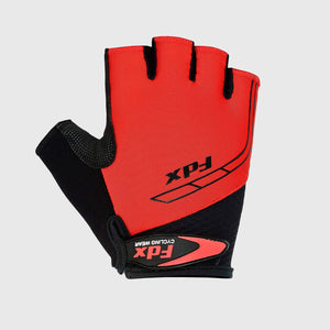 FDX Red short finger summer cycling Unisex gloves, shockproof women padded gloves, breathable quick dry anti-slip mitts mountain bike accessories