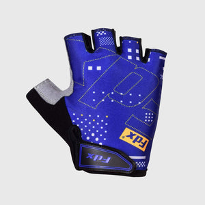 FDX Unisex Blue short finger summer cycling gloves, padded shockproof unisex mitts, breathable quick dry anti-slip moisture wicking mtb road bicycle