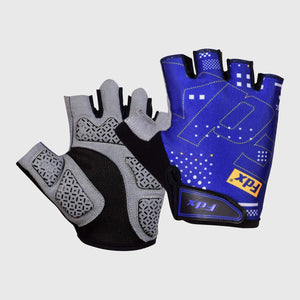 Fdx Navy Blue Short Finger Cycling Gloves for Summer MTB Road Bike fingerless, anti slip & Breathable - All Day