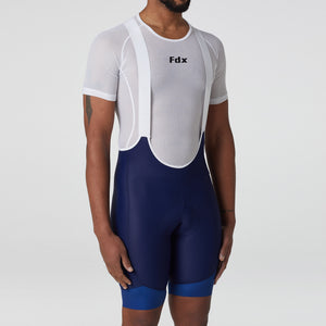 Fdx Men's Blue Gel Padded Cycling Bib Shorts Lightweight For Summer Best Outdoor Road Bike Short Length Bib - Duo