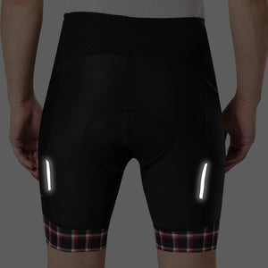 Fdx Men's Black & Red Gel Padded Cycling Shorts for Summer Best Outdoor Road Bike Short Length Pants Breathable Reflective Details Leg Gripper - Essential