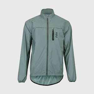 Fdx Mens Silver 360 Reflective Cycling Jacket for Winter Thermal Casual Softshell Clothing Lightweight, Windproof, Waterproof & Pockets