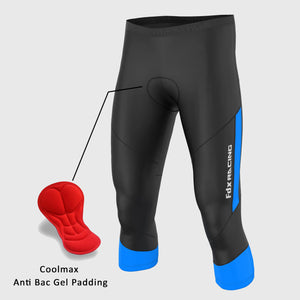 FDX Men’s Blue & Black Cycling Shorts Coolmax Gel Padded comfortable road bike shorts - Breathable Quick Dry biking shorts, ultra-lightweight shorts with Secure pockets