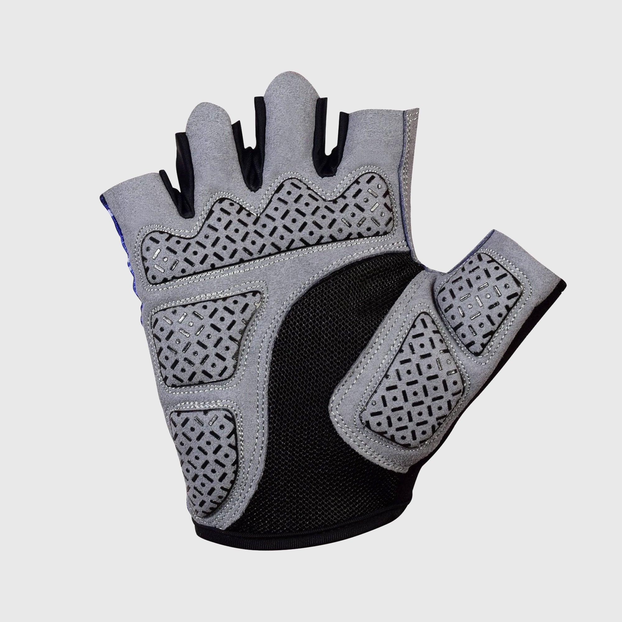 Fdx Navy Blue Short Finger Cycling Gloves for Summer MTB Road Bike fingerless, anti slip & Breathable - All Day
