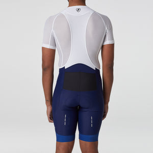 Fdx Blue Gel Padded Cycling Bib Shorts Men's For Summer Best Outdoor Road Bike Short Length Bib Back Storage Pockets - Duo