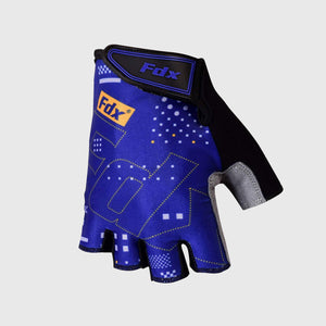 FDX Navy Blue short finger summer cycling Unisex gloves, shockproof women padded gloves, breathable quick dry anti-slip mitts mountain bike accessories
