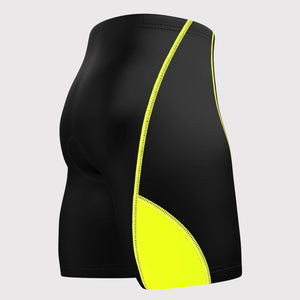 Fdx Mens Black & Yellow Gel Padded Cycling Shorts for Summer Best Outdoor Knickers Road Bike Short Length Pants - Ezflow