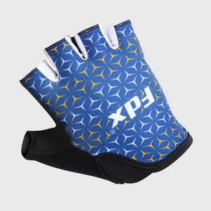 Fdx Men & Women Short Finger Cycling Gloves Black & Navy Blue for Summer MTB Road Bike fingerless, anti slip & Breathable - Vega