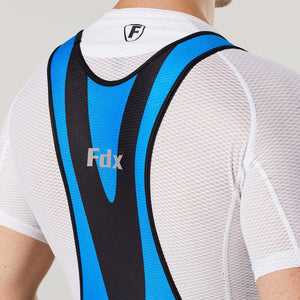 Fdx Mens Black & Blue Gel Padded Cycling Bib Shorts For Summer Best Outdoor Road Bike Short Length Bib - Velocity