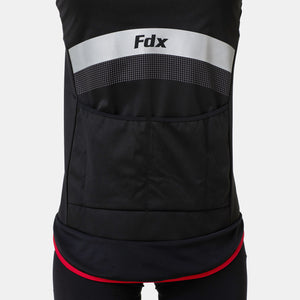 Fdx Men's Pockets Cycling Jacket Black & Red for Winter Thermal Casual Softshell Clothing Lightweight, Windproof, Waterproof & Pockets - Evex