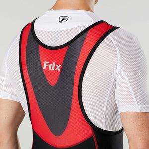Fdx Mens Black & Red Gel Padded Cycling Bib Shorts For Summer Best Outdoor Road Bike Short Length Bib - Velocity