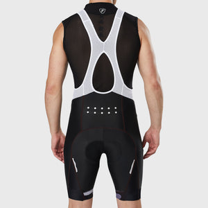 Fdx Mens Grey Short Sleeve Cycling Jersey & Gel Padded Bib Shorts Best Summer Road Bike Wear Light Weight, Hi-viz Reflectors & Pockets - Camouflage