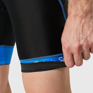 Fdx Mens Black & Blue Gel Padded Cycling Bib Shorts For Summer Best Outdoor Road Bike Short Length Bib - Velocity