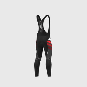 Fdx Mens Red Chamois Padded Cycling Bib Tights For Winter Roubaix Thermal Fleece Reflective Warm Leggings - Equin Bike Pants