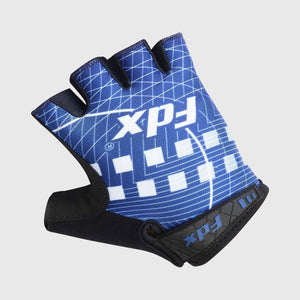 Fdx Unisex Black & Blue Short Finger Gloves Summer Gel Padded Mountain Bike Mitts Lightweight Comfort Cycling Gear UK