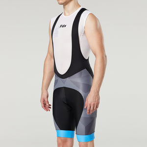 Fdx Mens Black & Blue Gel Padded Cycling Bib Shorts For Summer Best Outdoor Road Bike Short Length Bib - Splinter