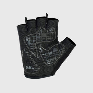 Fdx Unisex Grey Short Finger Gloves Summer Gel Padded Mountain Bike Mitts Lightweight Comfort Cycling Gear UK