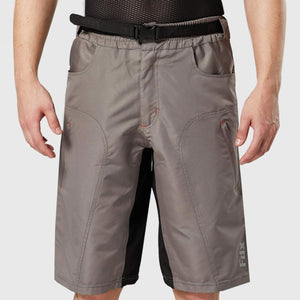FDX Men’s Gray MTB Shorts, Removable Padded Liner Lightweight Mountain Bike Shorts, Breathable Quick Dry Outdoor Cycle Pants with Cargo Pockets