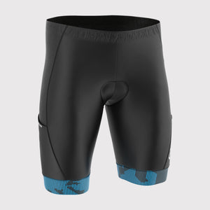 Fdx Mens Black & Blue Gel Padded Cycling Shorts for Summer Best Outdoor Knickers Road Bike Short Length Pants - All Day