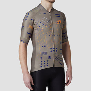 Fdx Mens Road Cycling Short Sleeve Jersey Green for Summer Best Road Bike Wear Top Light Weight, Full Zipper, Pockets & Hi-viz Reflectors - All Day