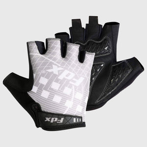 Fdx Black & Grey Short Finger Cycling Gloves for Summer MTB Road Bike fingerless, anti slip & Breathable - Classic II