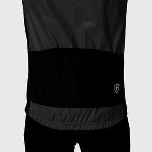 Fdx Men's Black Storage Pockets Cycling Gilet Sleeveless Vest for Winter Clothing 360° Reflective, Lightweight, Windproof, Waterproof & Pockets