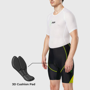 Men’s Yellow Cycling Shorts 3D Gel Padded summer road bike shorts - Breathable Quick Dry bike shorts, lightweight comfortable shorts for riding