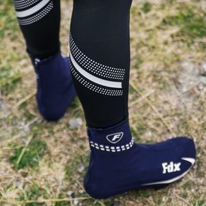 Fdx Navy Blue Cycling Shoe Covers Reflective Winter Thermal Road Bike Boot Overshoes Washable