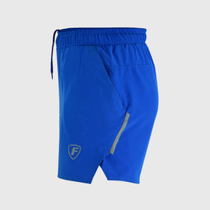 FDX Blue Men's Breathable Running Shorts Waist Belt Anti Odor Moisture Wicking & Perfect for Trekking, Tennis, squash & Gym Sports & Outdoor