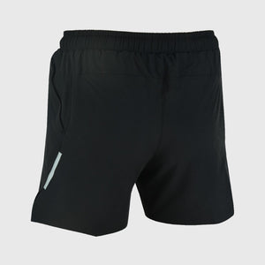 FDX Black Best Men's Breathable Running Shorts Hi Vis Reflectors Waist Belt Anti Odor Moisture Wicking & Perfect for Trekking, Tennis, squash & Gym Sports & Outdoor