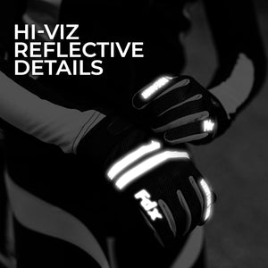 Unisex White Full Finger Winter Cycling Gloves - windproof warm padded palm women mitts, cold weather waterproof touch sensitive thermal racing MTB