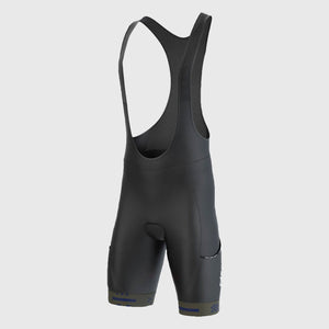 Fdx Mens Black & Green Chamois Gel Padded Cycling Bib Shorts For Summer Roubaix Thermal Fleece Reflective Warm Leggings - All Day Bike Shorts