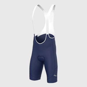 Fdx Mens Blue Gel Padded Cycling Bib Shorts For Summer Best Outdoor Road Bike Short Length Bib - Duo