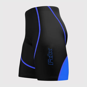 Fdx Mens Black & Blue Gel Padded Cycling Shorts for Summer Best Outdoor Knickers Road Bike Short Length Pants - Ezflow