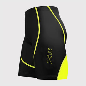 Fdx Mens Black & Yellow Gel Padded Cycling Shorts for Summer Best Outdoor Knickers Road Bike Short Length Pants - Ezflow