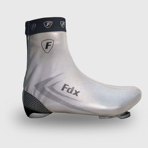 Fdx Unisex Grey Cycling Over Shoe Breathable Lightweight Rainproof Hi Viz Reflective Details Men Women Cycling Gear UK